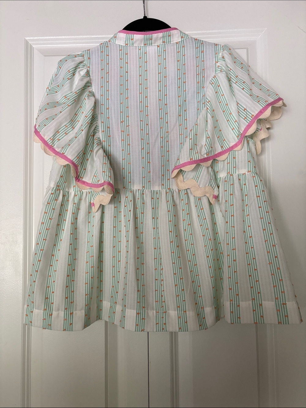 THML Embroidered Flutter Sleeve Peasant Top - Picture 5 of 7
